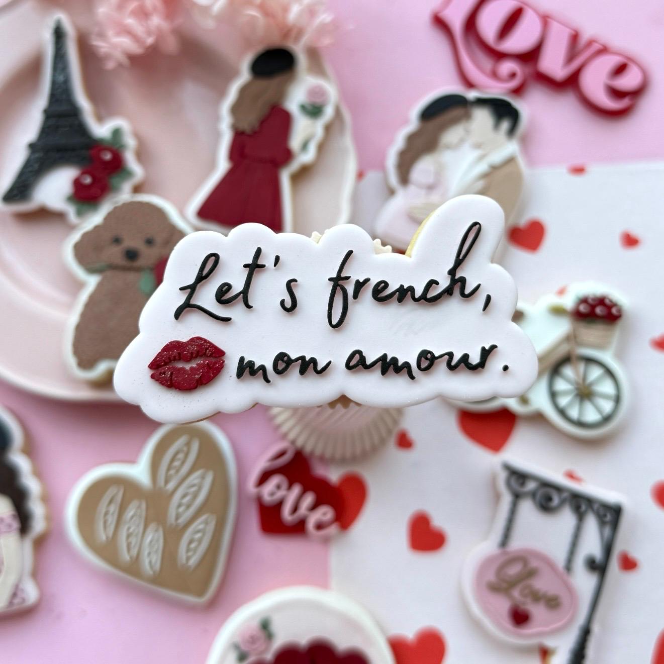 Let's French Valentines Set raised stamp by Le Monde De Mely