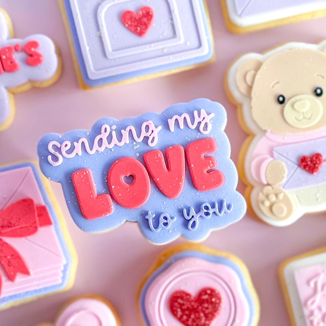 Sending my love to you Valentines Set raised stamp by Le Monde De Mely