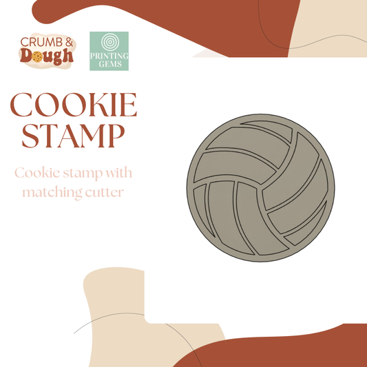 Netball raised stamp by Crumb and Dough