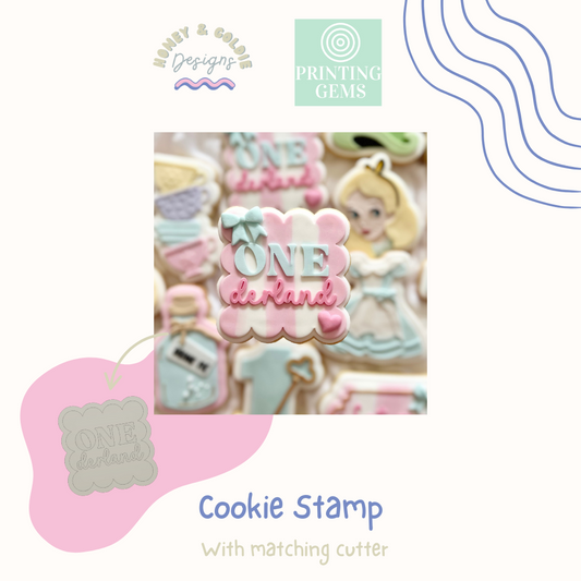 Alice Onederland raised stamp by Honey & Goldie