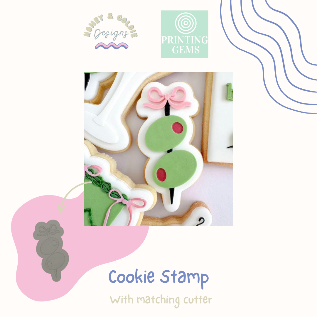 Olives on a stick raised stamp by Honey & Goldie