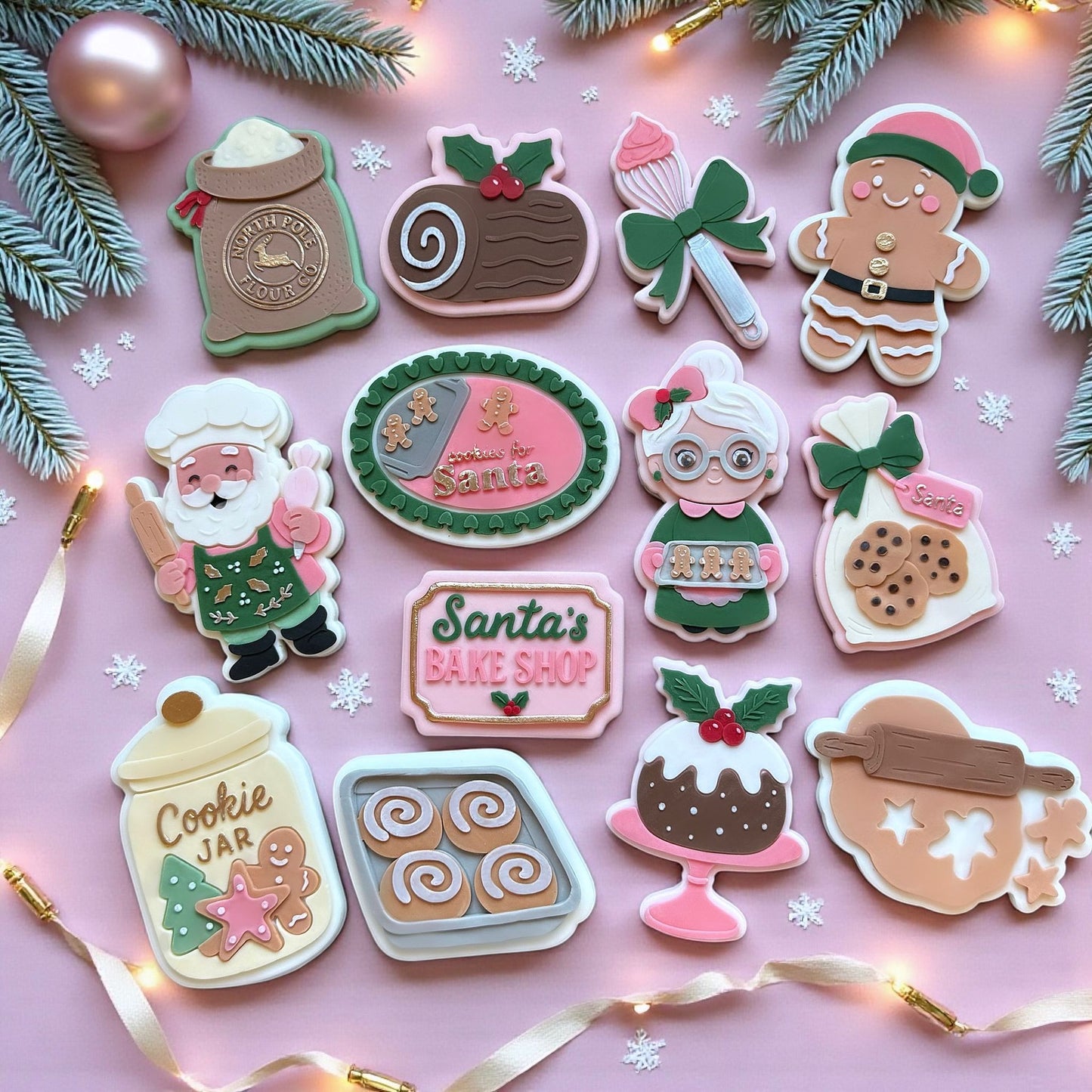 Christmas Bake Shop Set raised stamp by Bennetts Biccys