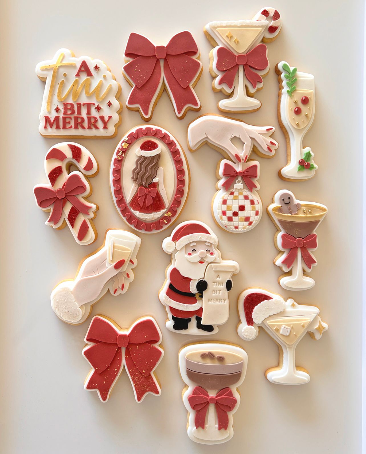 Christmas Tini Merry Set raised stamp by Bennetts Biccys
