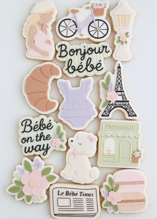 Bonjour Baby Set raised stamp by Le Monde De Mely