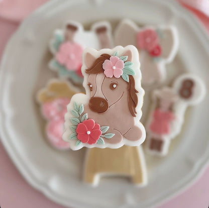 Flower Cowgirl Set raised stamp by Le Monde De Mely