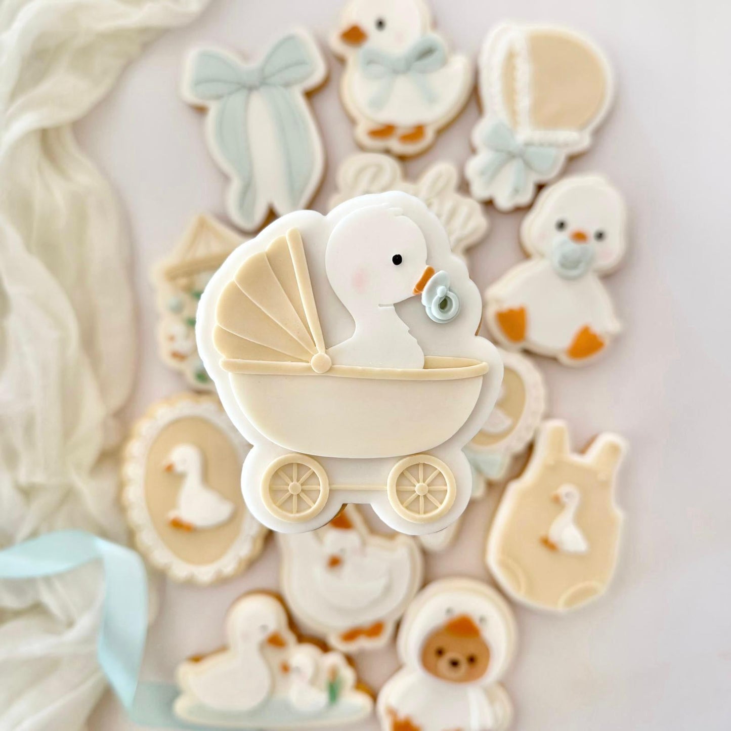 Baby Goose Set raised stamp by Le Monde De Mely