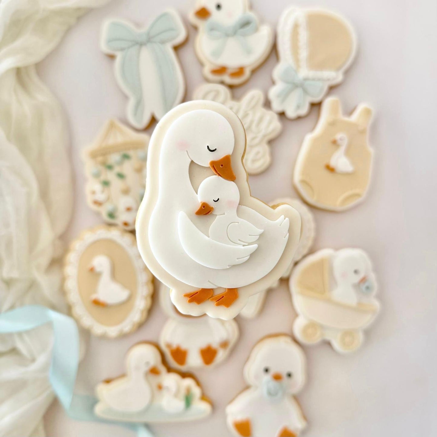 Baby Goose Set raised stamp by Le Monde De Mely