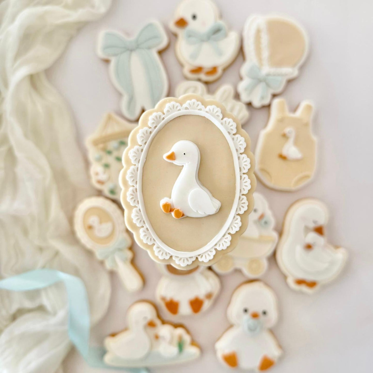 Baby Goose Set raised stamp by Le Monde De Mely