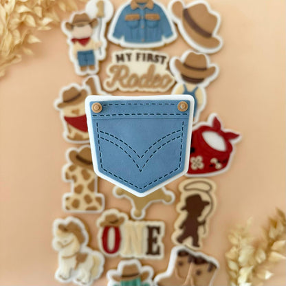 My First Rodeo Set raised stamp by Le Monde De Mely