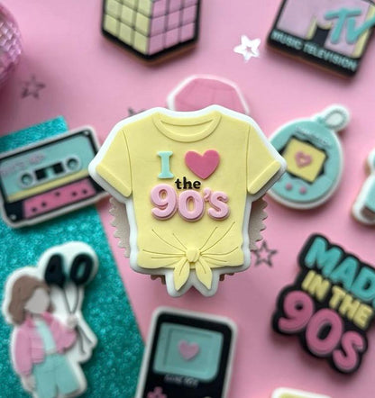 Retro 90's Set raised stamp by Le Monde De Mely