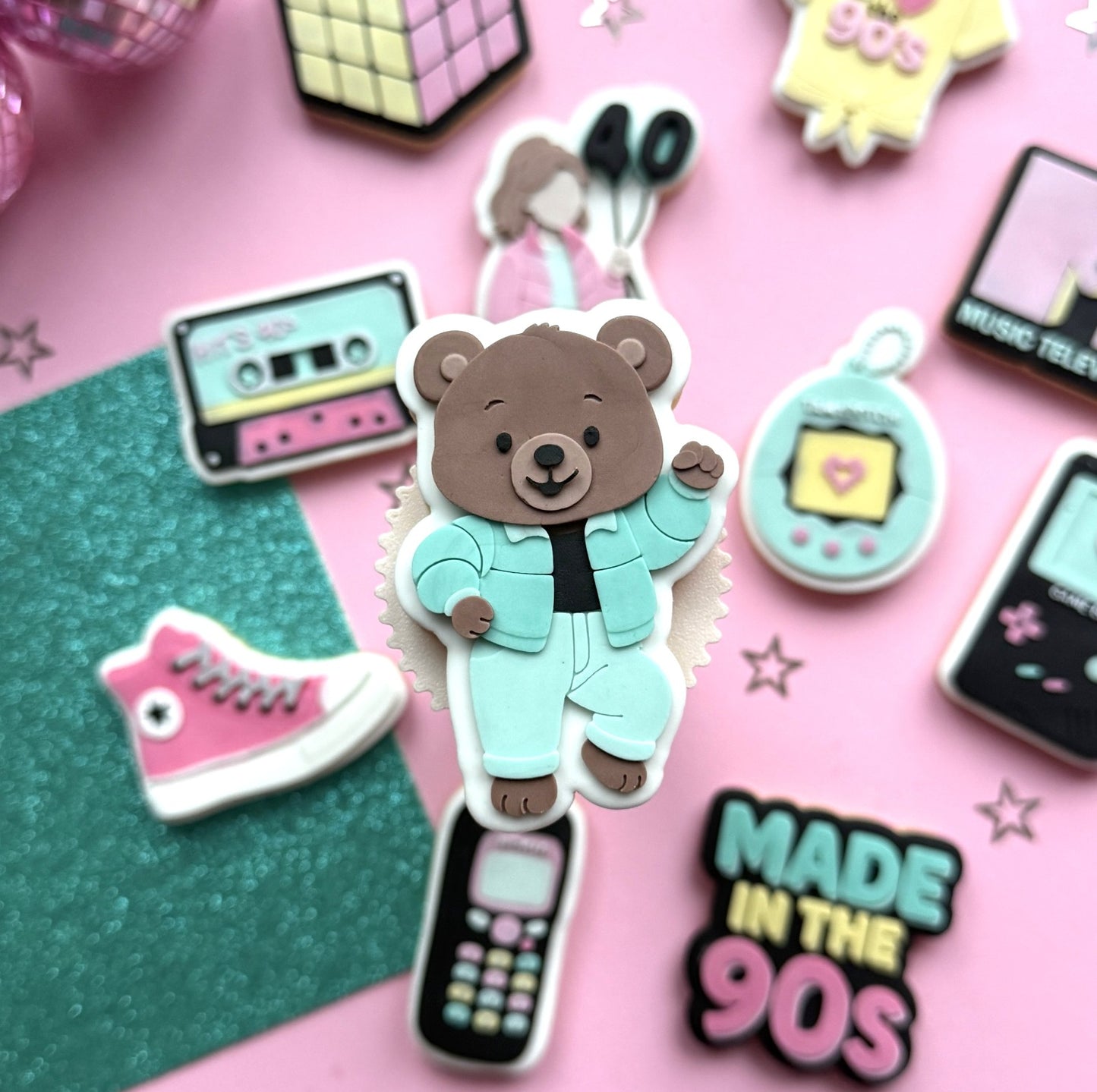 Retro 90's Set raised stamp by Le Monde De Mely