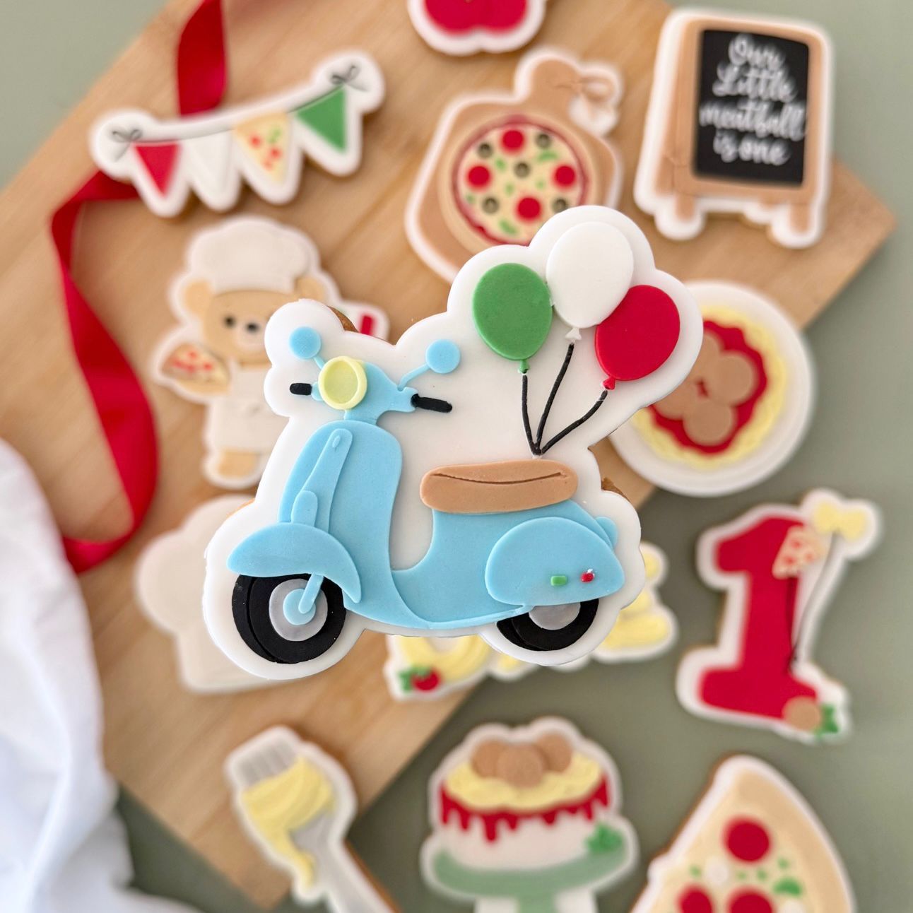 Pizza & Pasta Set raised stamp by Le Monde De Mely