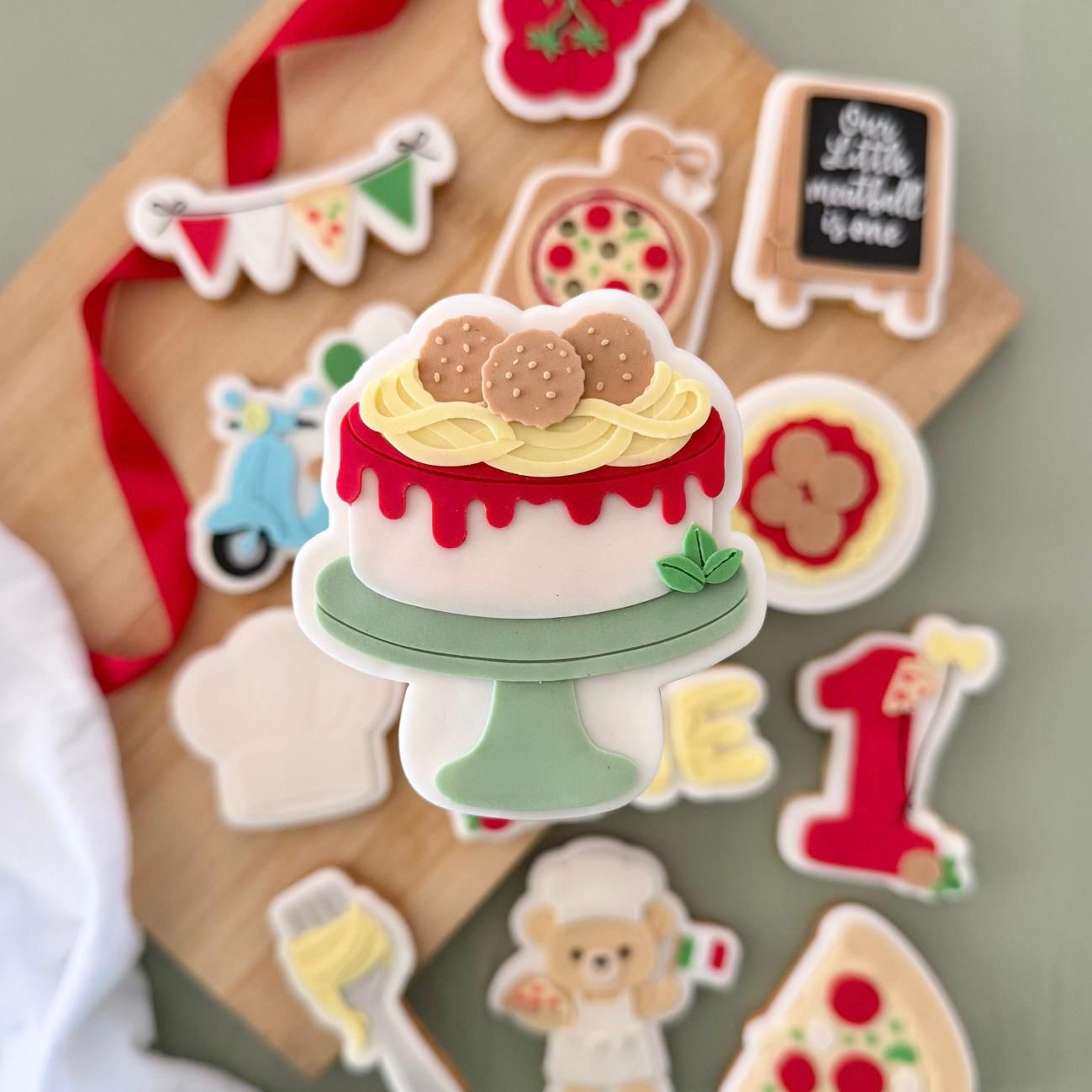 Pizza & Pasta Set raised stamp by Le Monde De Mely