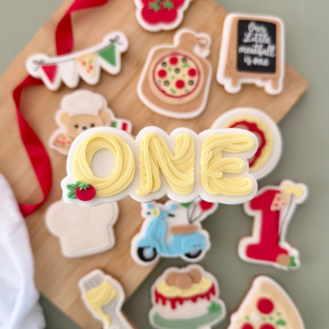 Pizza & Pasta Set raised stamp by Le Monde De Mely