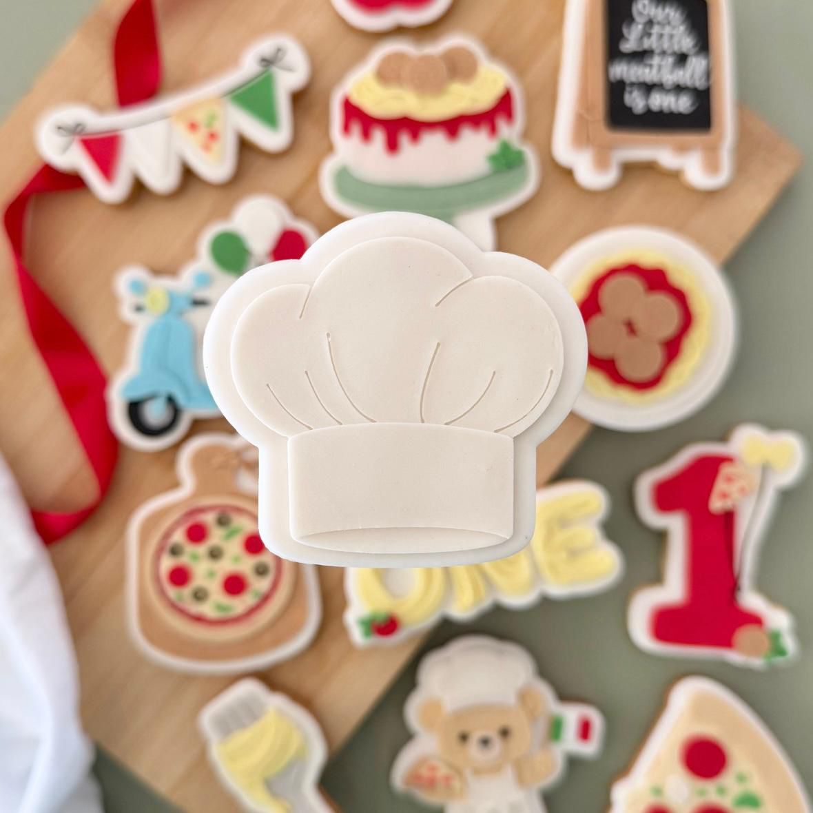 Pizza & Pasta Set raised stamp by Le Monde De Mely