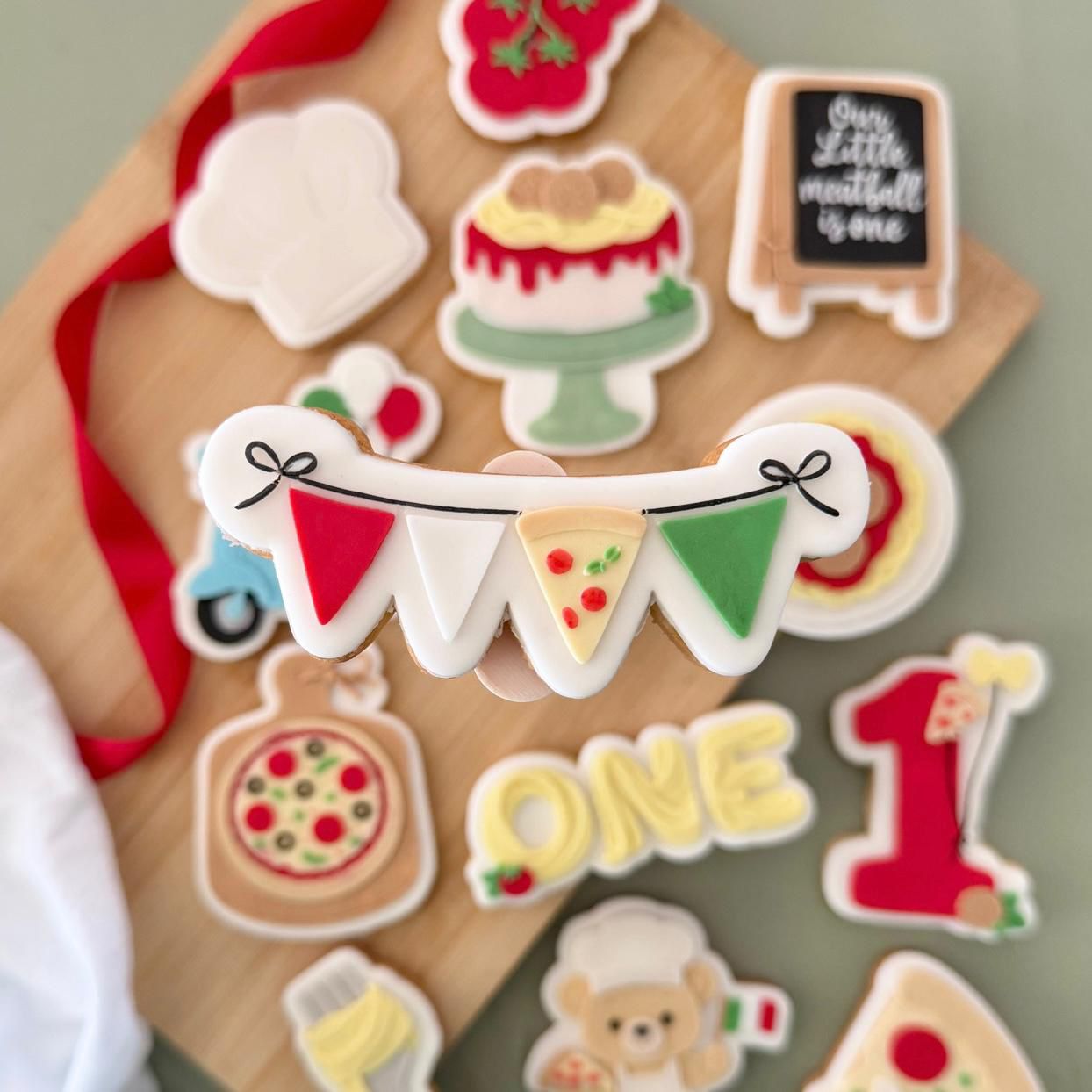 Pizza & Pasta Set raised stamp by Le Monde De Mely