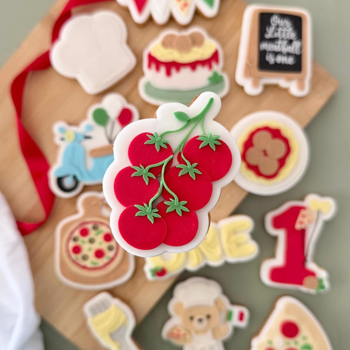 Pizza & Pasta Set raised stamp by Le Monde De Mely