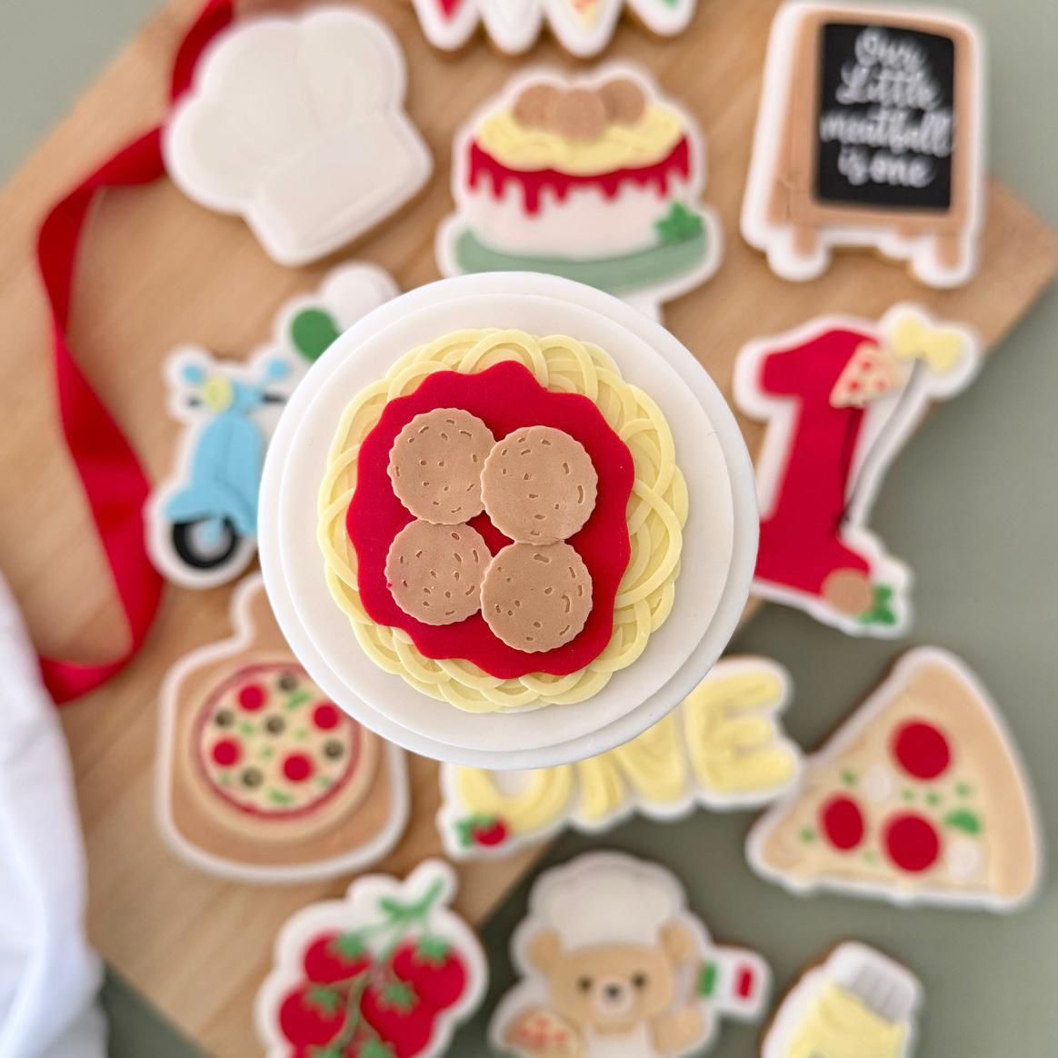 Pizza & Pasta Set raised stamp by Le Monde De Mely