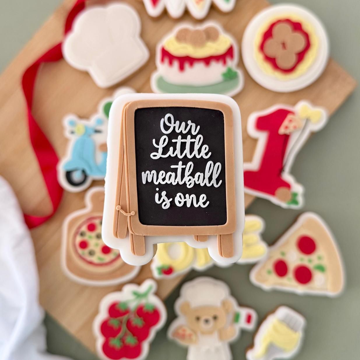 Pizza & Pasta Set raised stamp by Le Monde De Mely