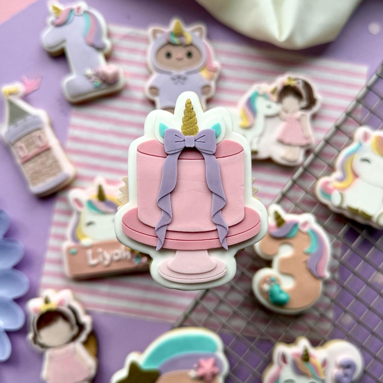Unicorn birthday Set raised stamp by Le Monde De Mely
