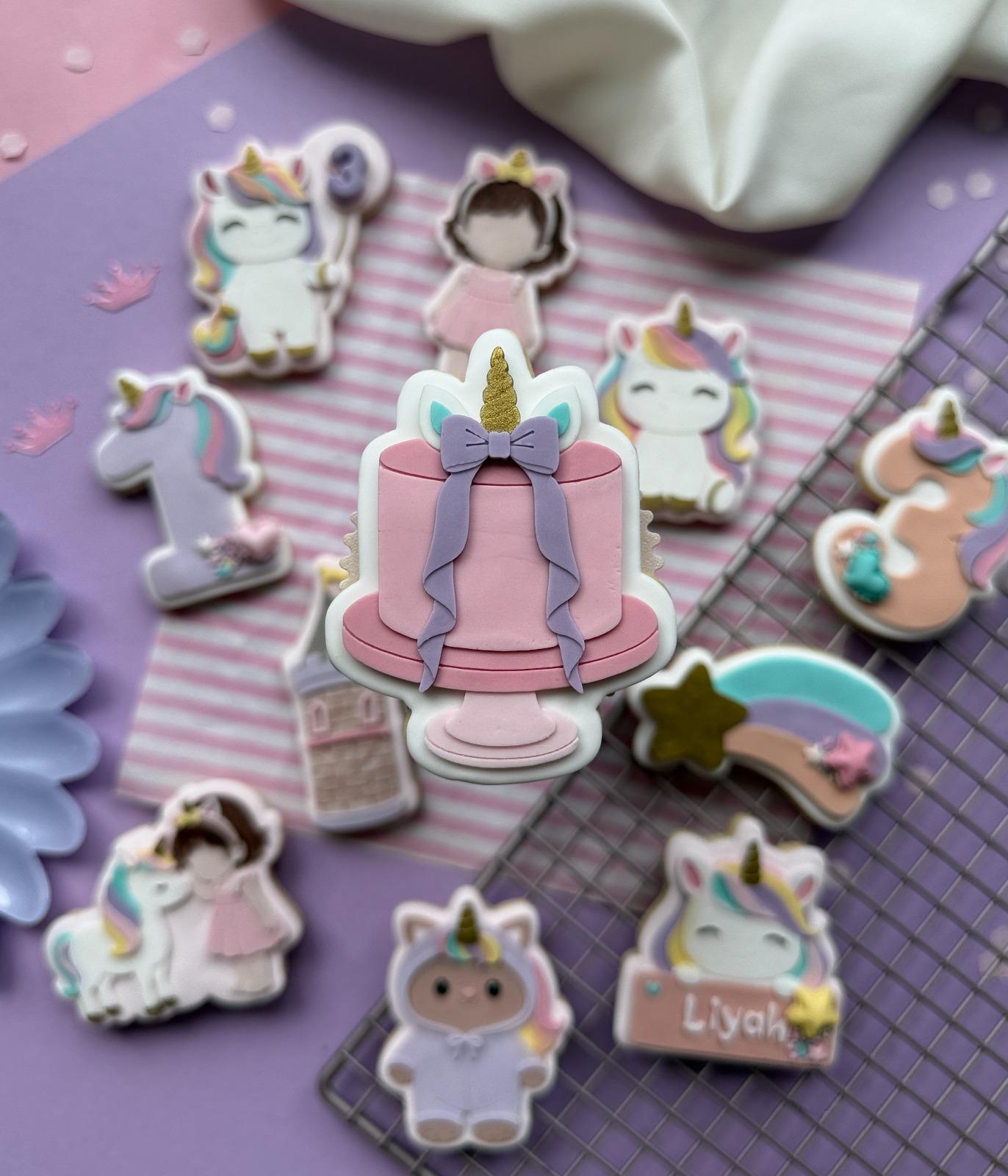 Unicorn birthday Set raised stamp by Le Monde De Mely