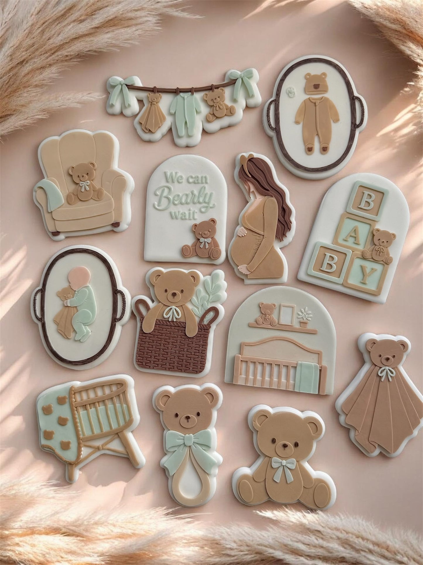 We can bearly wait Set raised stamp by Bennets Biccys