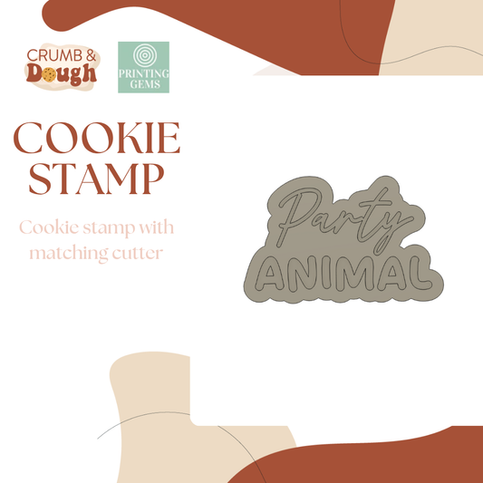 Party Animal raised stamp by Crumb and Dough