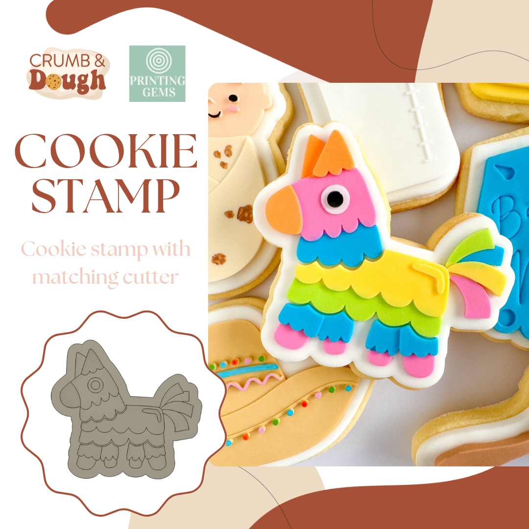Pinata raised stamp by Crumb and Dough