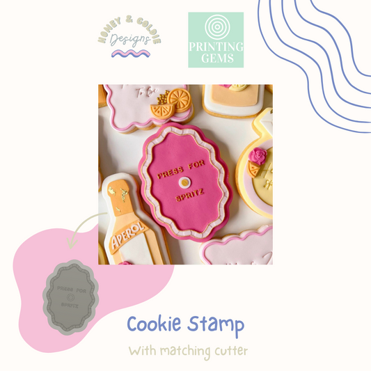 Press for Spritz raised stamp by Honey & Goldie
