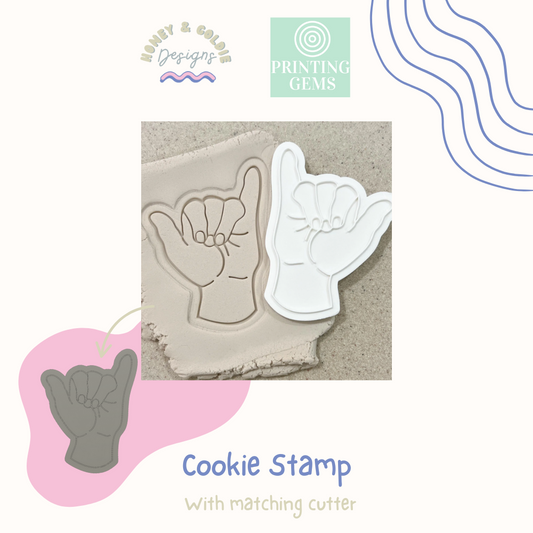 Shaka raised stamp by Honey & Goldie