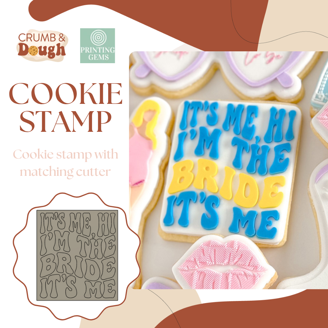 It's me, I'm the bride raised stamp by Crumb and Dough