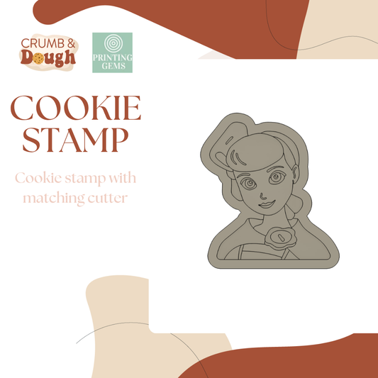 Blonde Sheep Herder raised stamp by Crumb and Dough