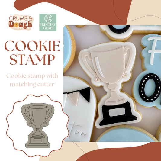 Trophy raised stamp by Crumb and Dough