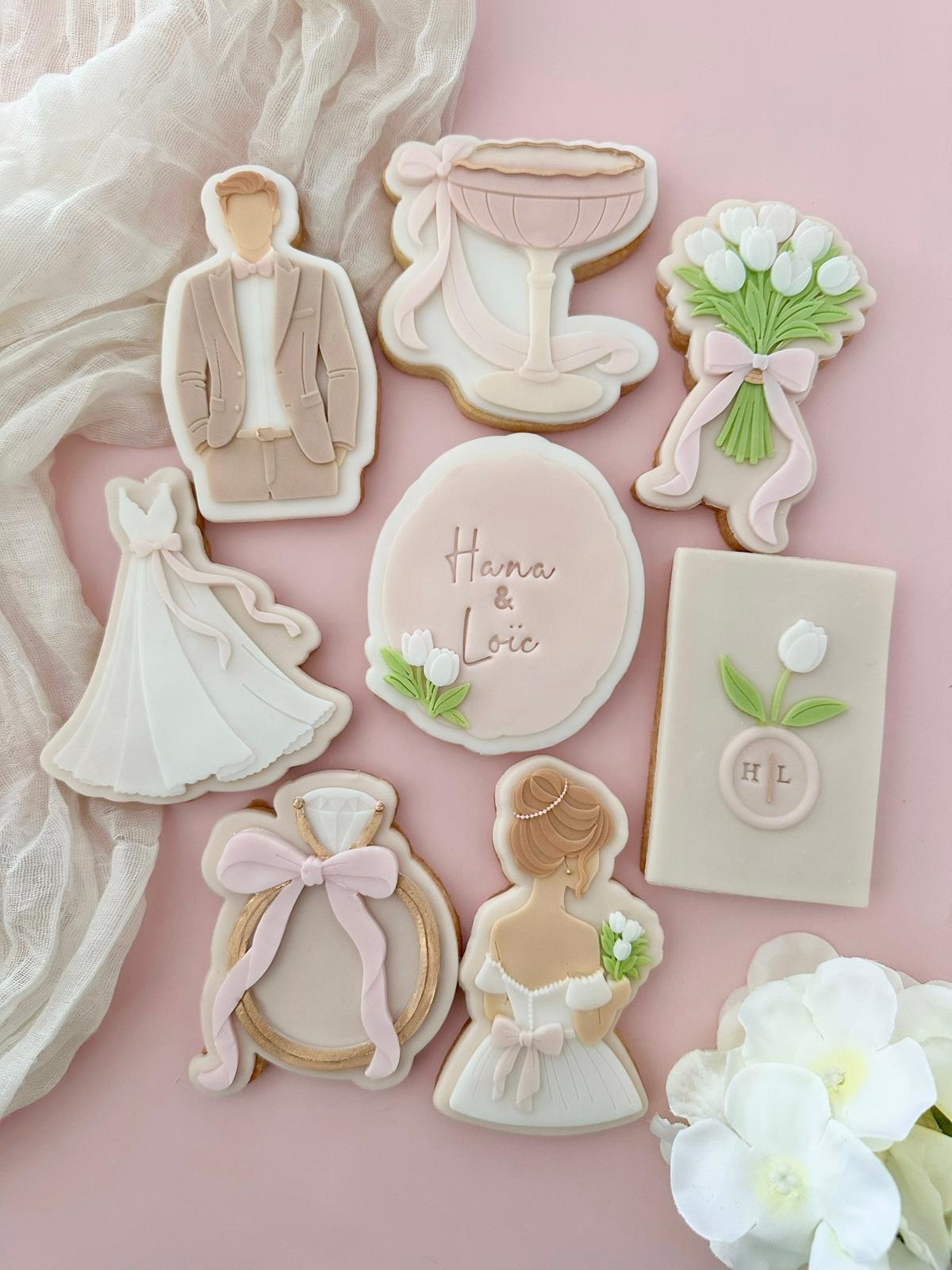 Traditional Wedding Set raised stamp by Le Monde De Mely
