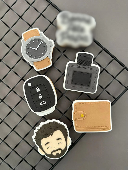 Dad's Collection Set raised stamp by Le Monde De Mely