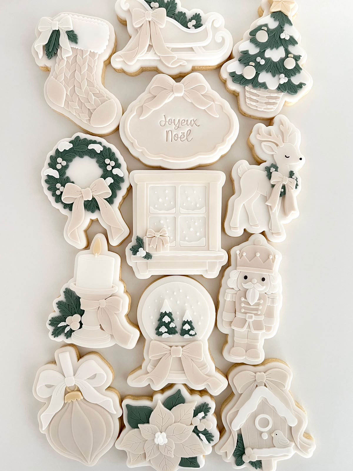 Christmas White Set raised stamp by Le Monde De Mely