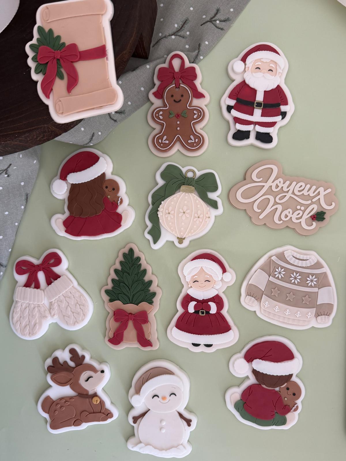 Christmas Classic Set raised stamp by Le Monde De Mely