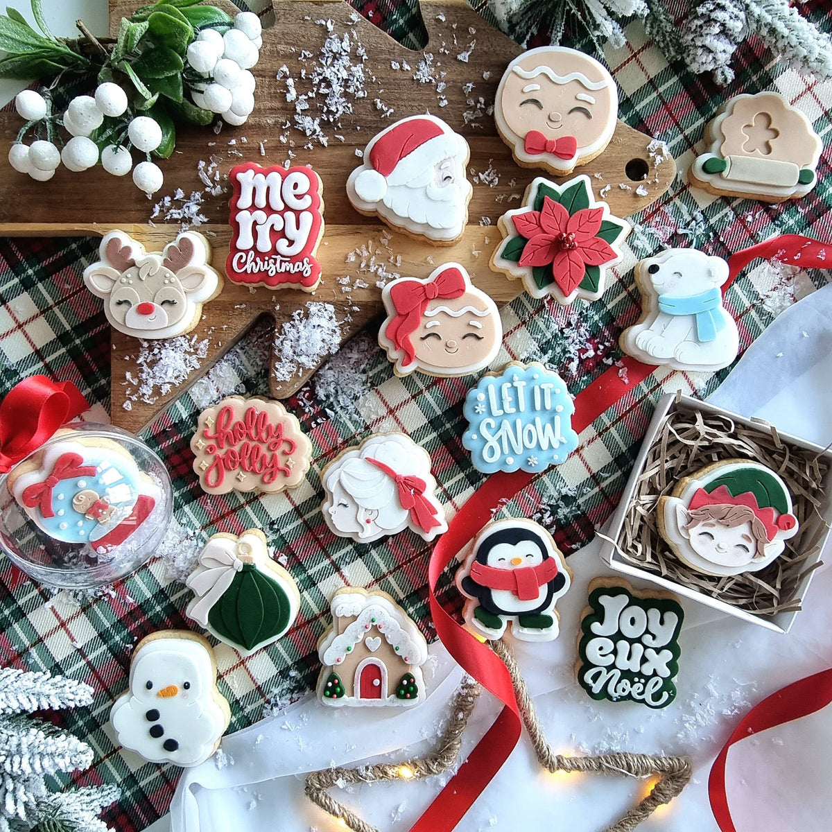 Christmas Mini Collection Set raised stamp by Le Monde De Mely