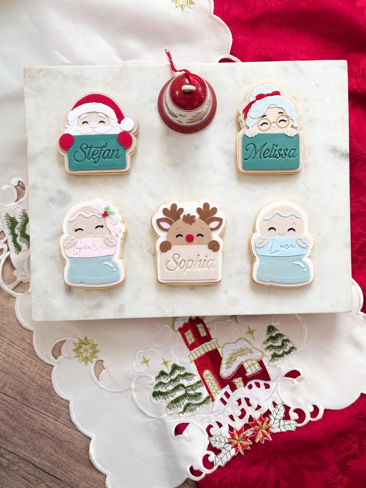 Christmas Plaques Set raised stamp by Le Monde De Mely