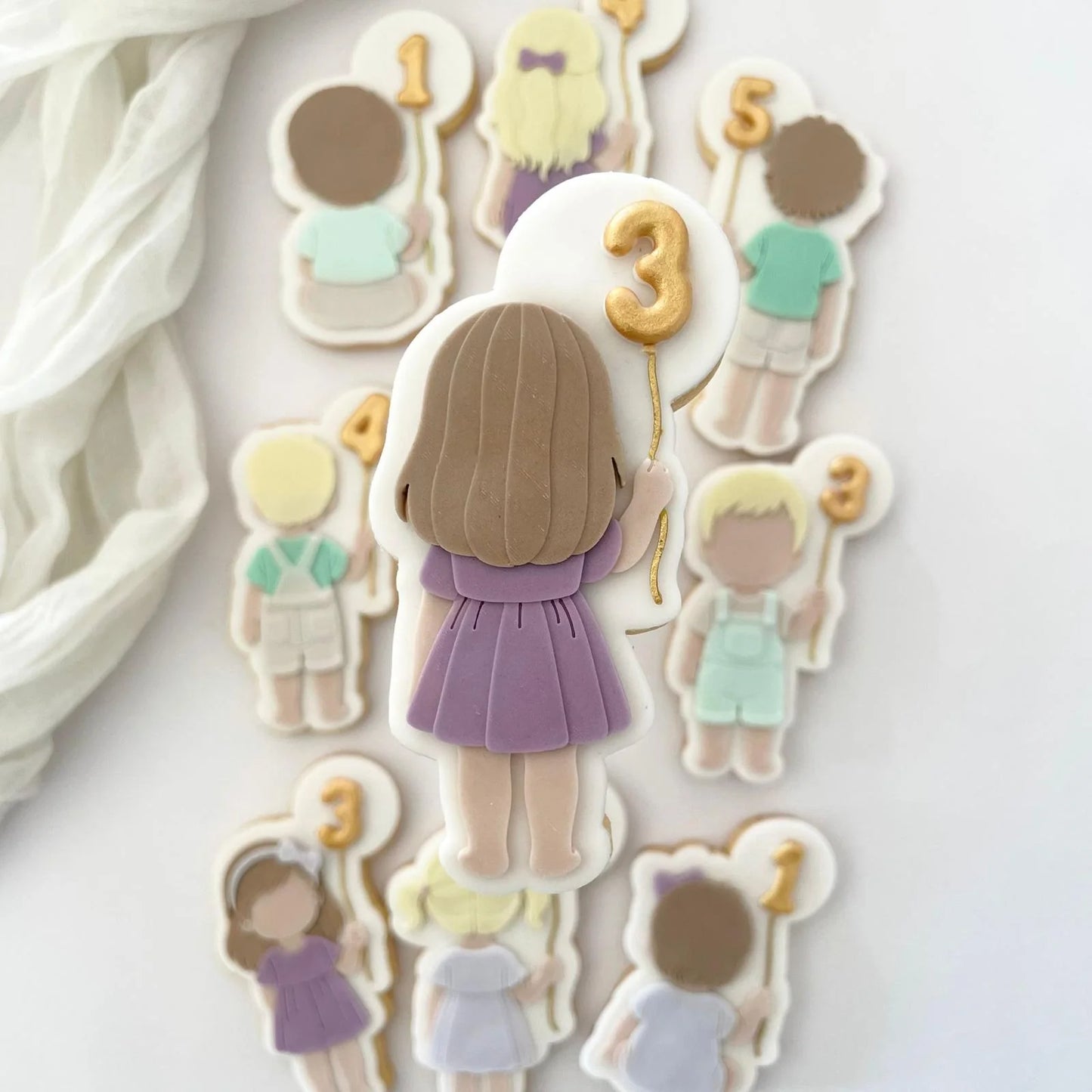 Kids Birthday Set raised stamp by Le Monde De Mely