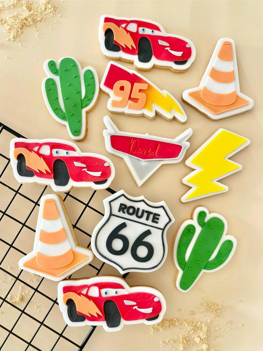 Thunder Red Car Set raised stamp by Le Monde De Mely