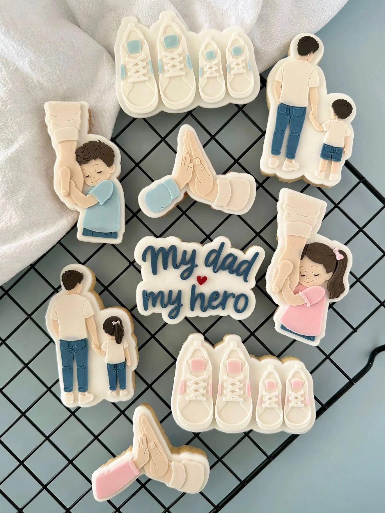 My Dad My Hero Set raised stamp by Le Monde De Mely