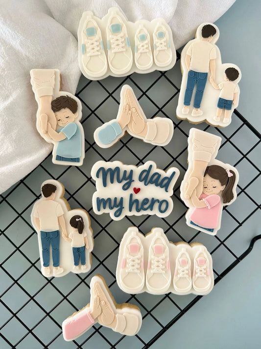 My Dad My Hero Set raised stamp by Le Monde De Mely