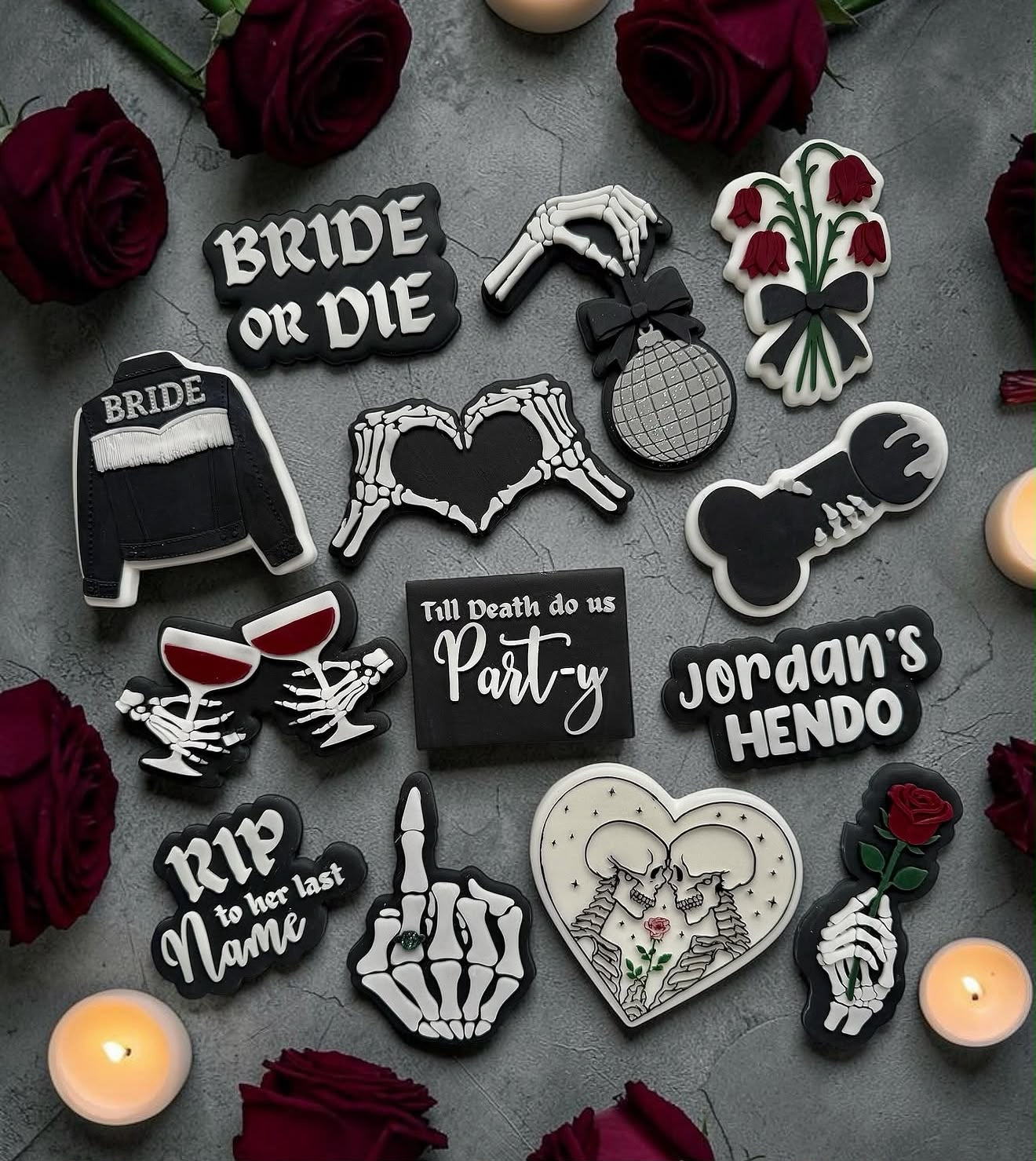 Till Death Do Us Party Set raised stamp by Bennets Biccys