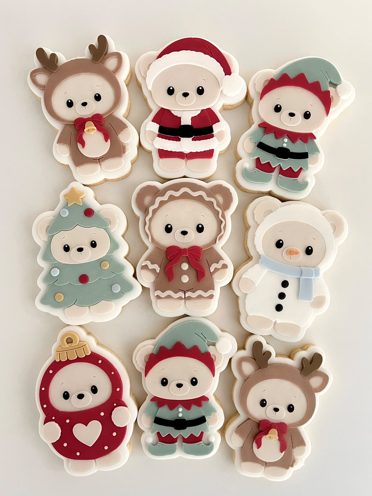 Christmas Bear Set raised stamp by Le Monde De Mely