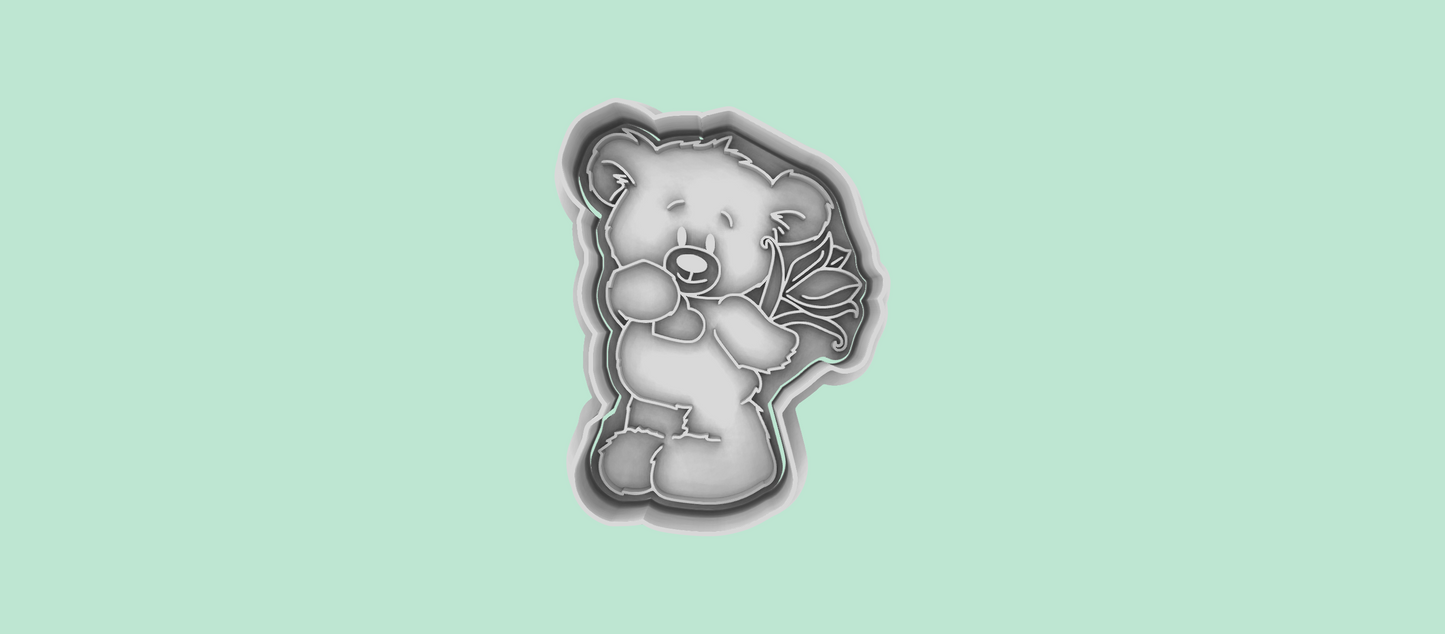 Bear Holding Flower