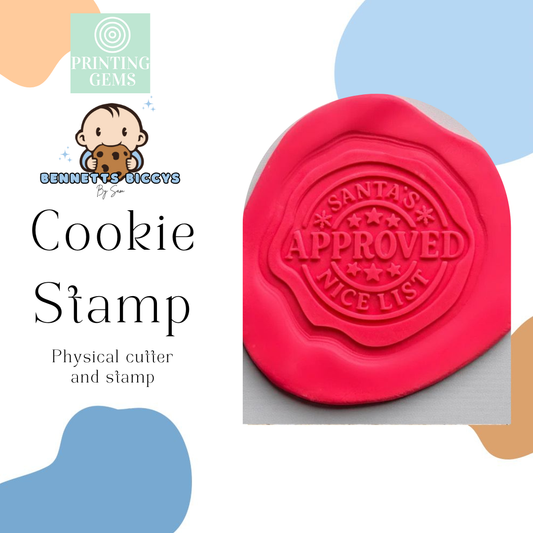 Santa Approved Stamp raised stamp by Bennets Biccys