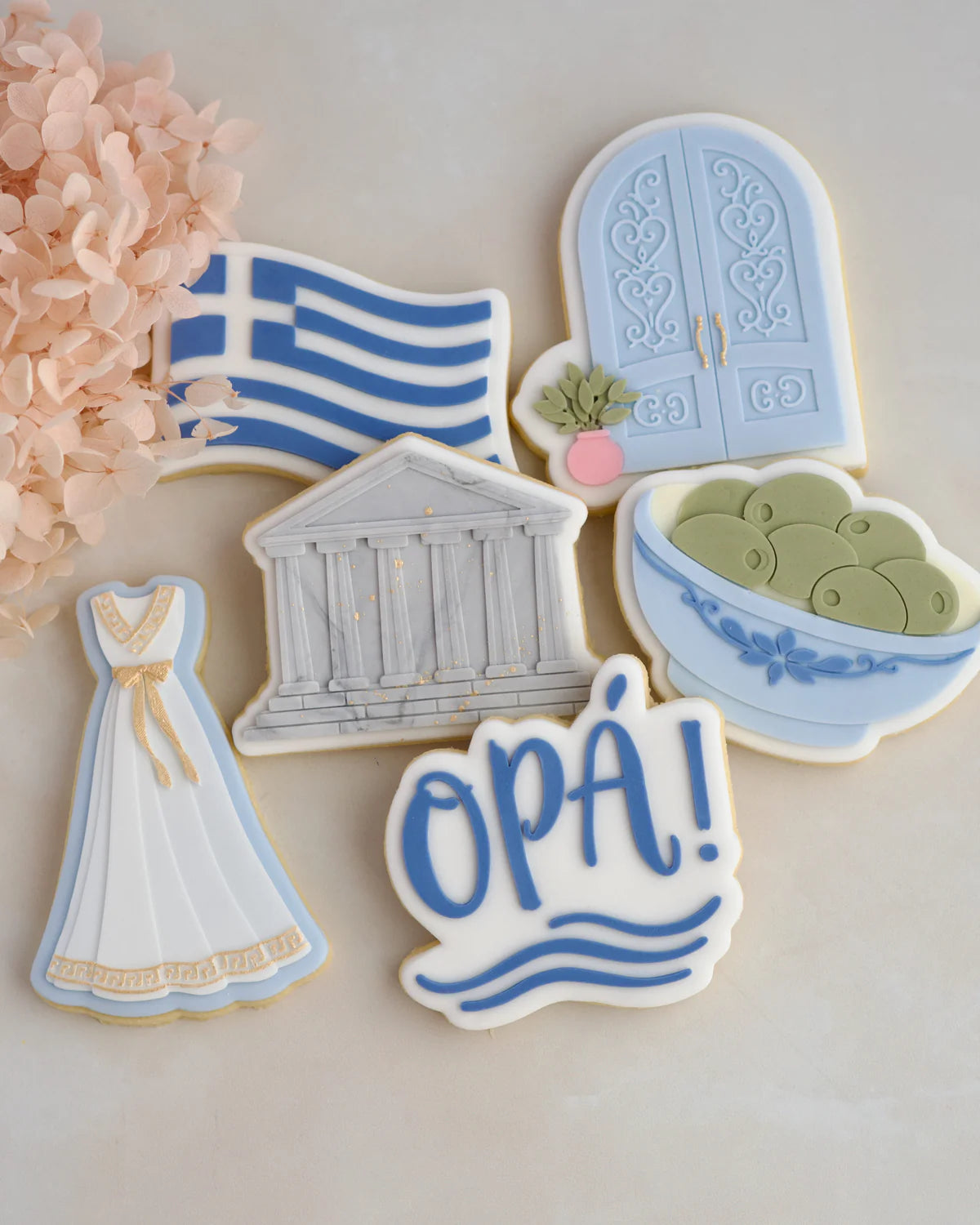 Greece Travel Set raised stamp by Le Monde De Mely