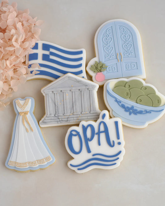Greece Travel Set raised stamp by Le Monde De Mely
