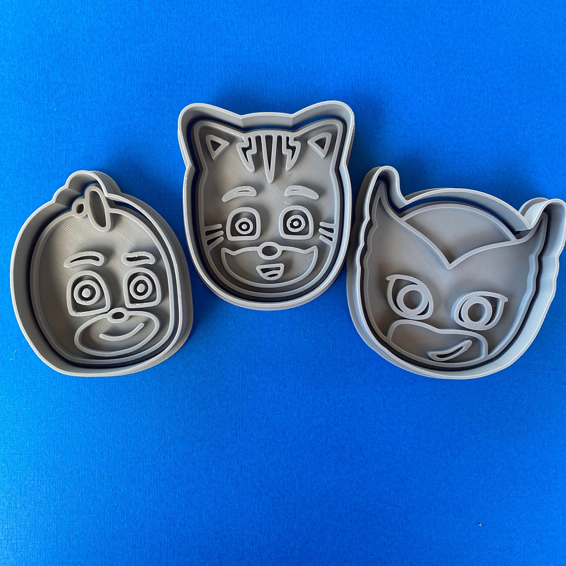 PJ Mask face cookie cutters